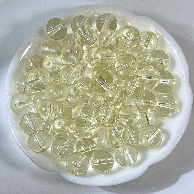 10mm glass beads DIY beaded ice natural spar【Each color is romantic】