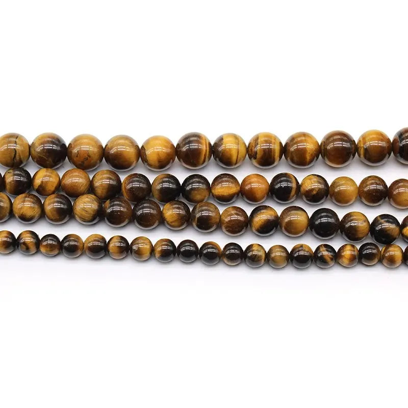 Yellow Tiger Eye Beads – 5A Genuine Natural Round Loose Beads For Bracelet Necklace DIY Jewelry Making