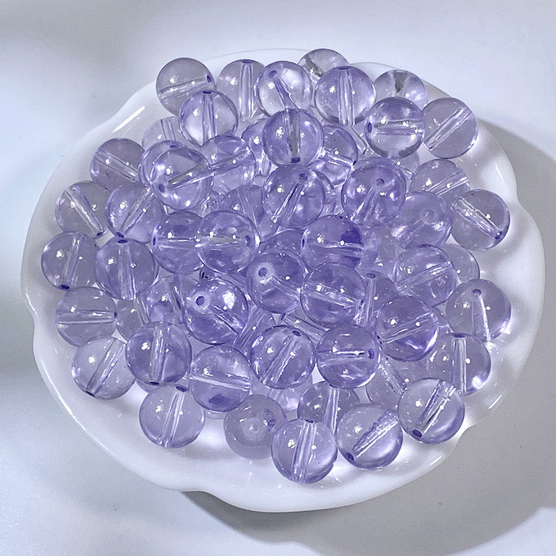 10mm glass beads DIY beaded ice natural spar【Each color is romantic】